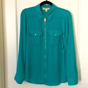 MICHAEL KORS Zip up Long Sleeve Shirt